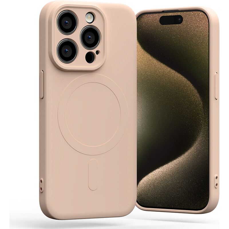 Ochranný kryt na iPhone 14 PLUS - Mercury, SemiSilicon MagSafe Pink