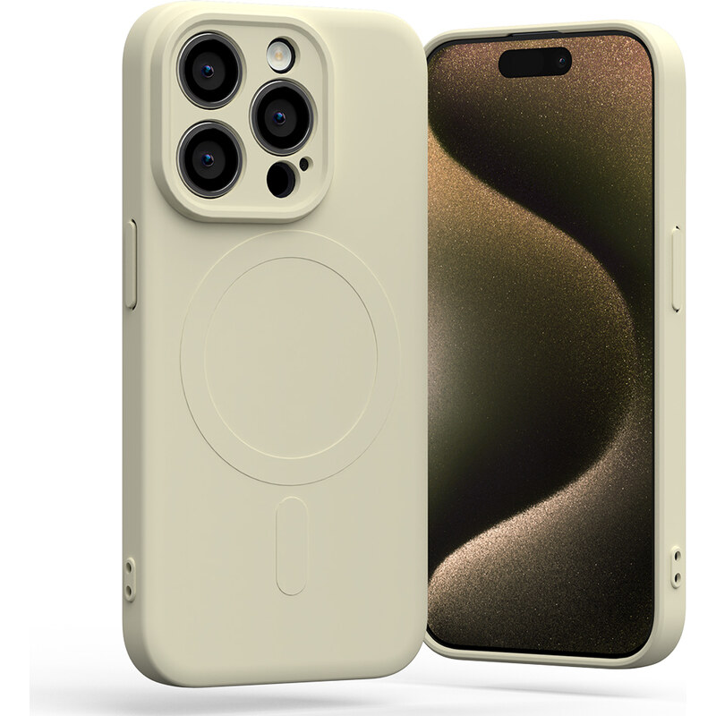 Ochranný kryt na iPhone 14 Pro - Mercury, SemiSilicon MagSafe Stone
