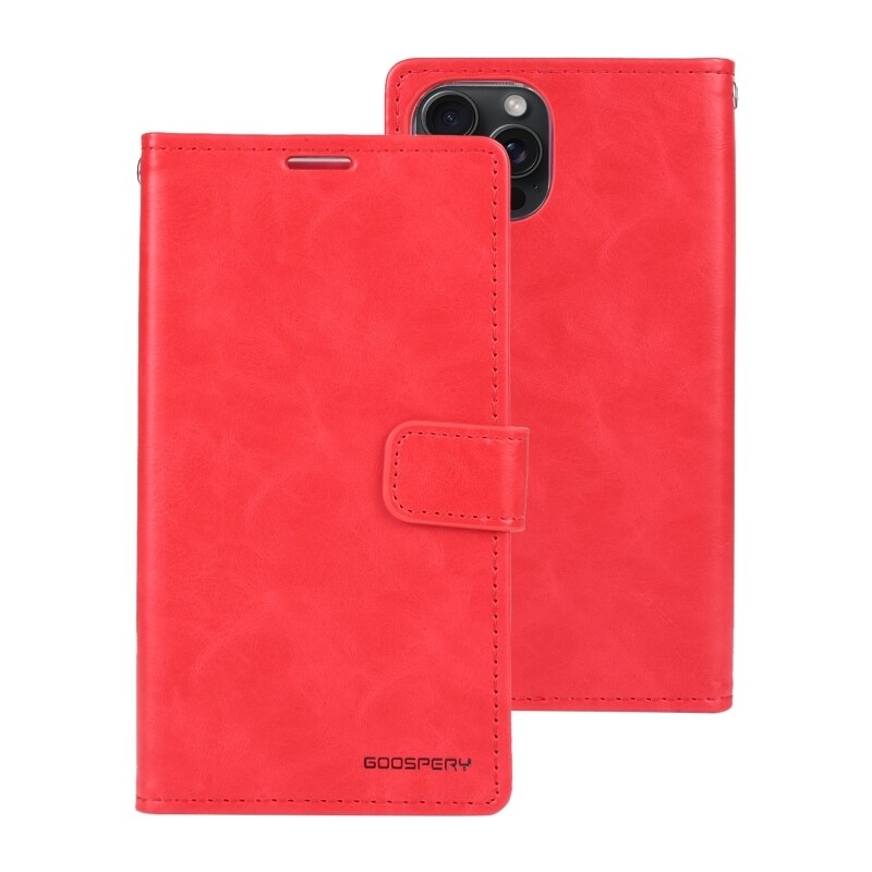 Ochranné pouzdro na iPhone 15 Pro MAX - Mercury, Bluemoon Diary Red