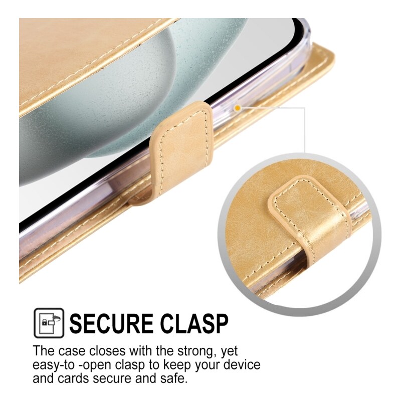 Ochranné pouzdro na iPhone 15 Pro - Mercury, Bluemoon Diary Gold