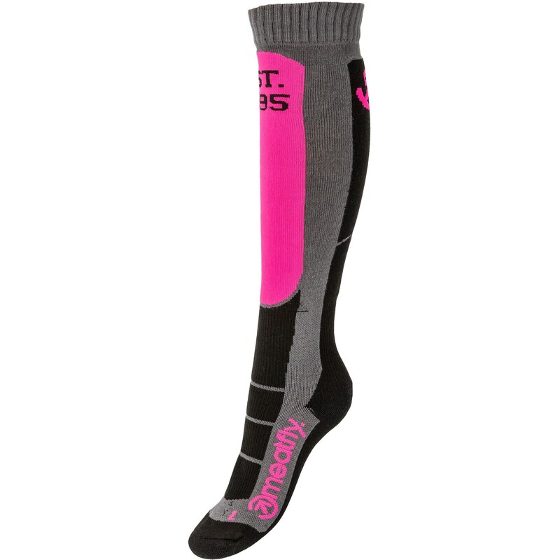 Meatfly sNB & SKI ponožky Leeway Pink/Grey | Růžová