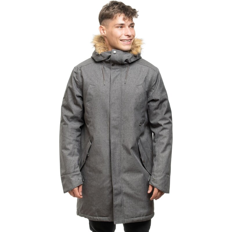 Meatfly pánská zimní bunda Lars Parka Grey | Šedá