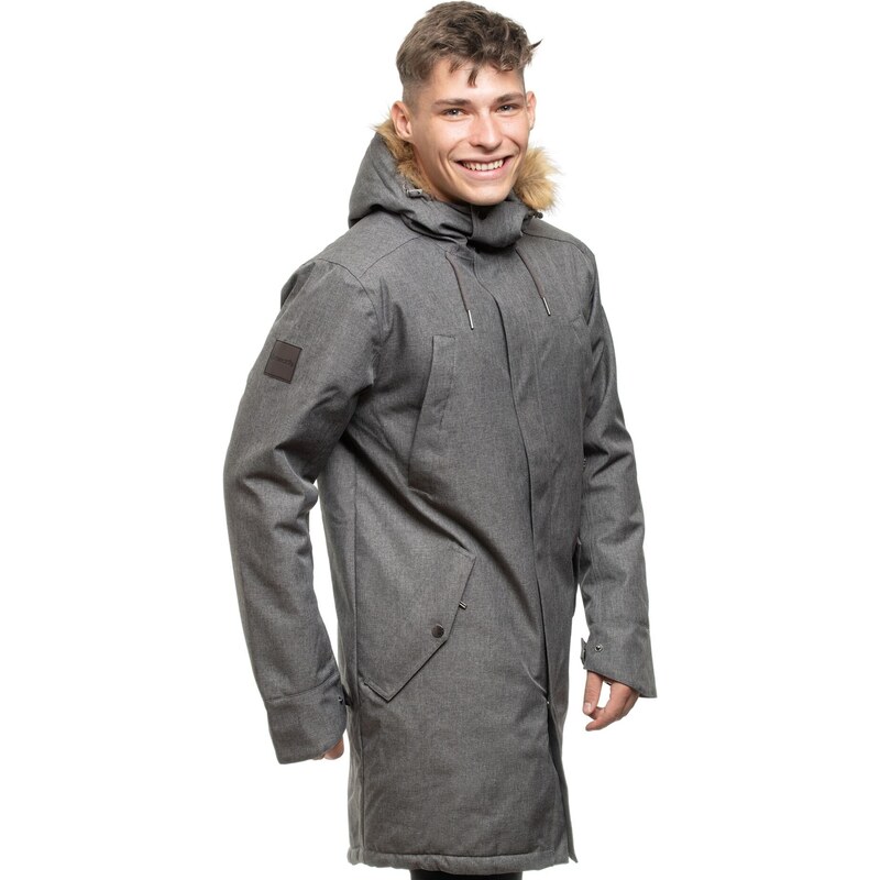 Meatfly pánská zimní bunda Lars Parka Grey | Šedá