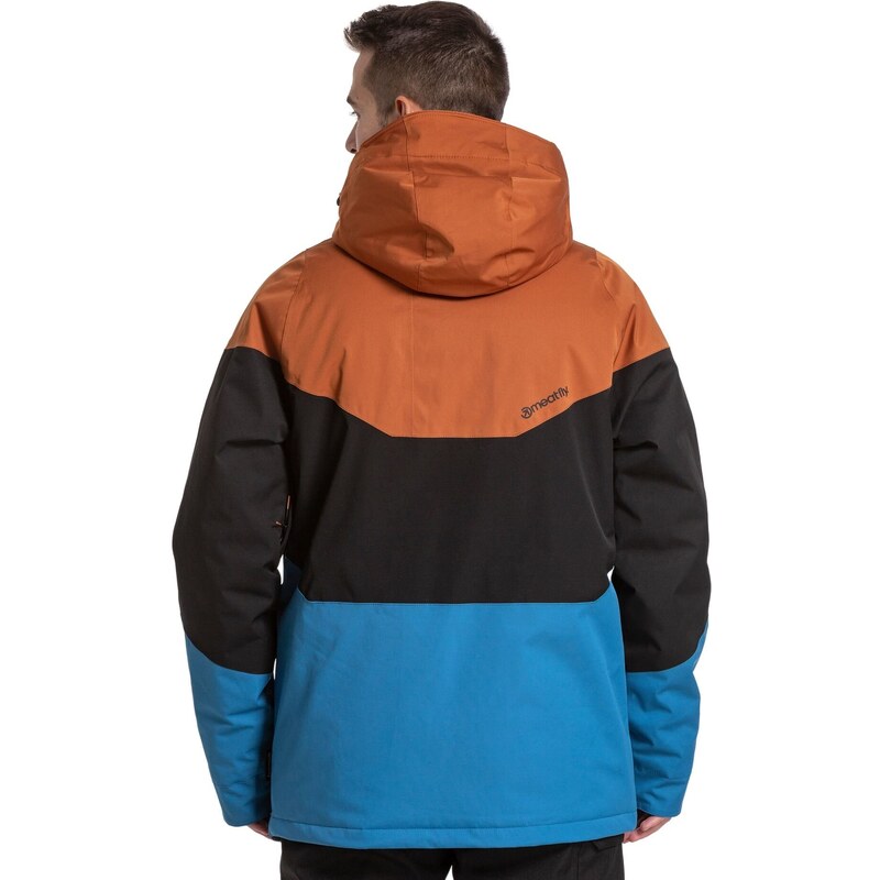 Meatfly pánská SNB & SKI bunda Hoax Premium Brown/Black/Blue | Hnědá