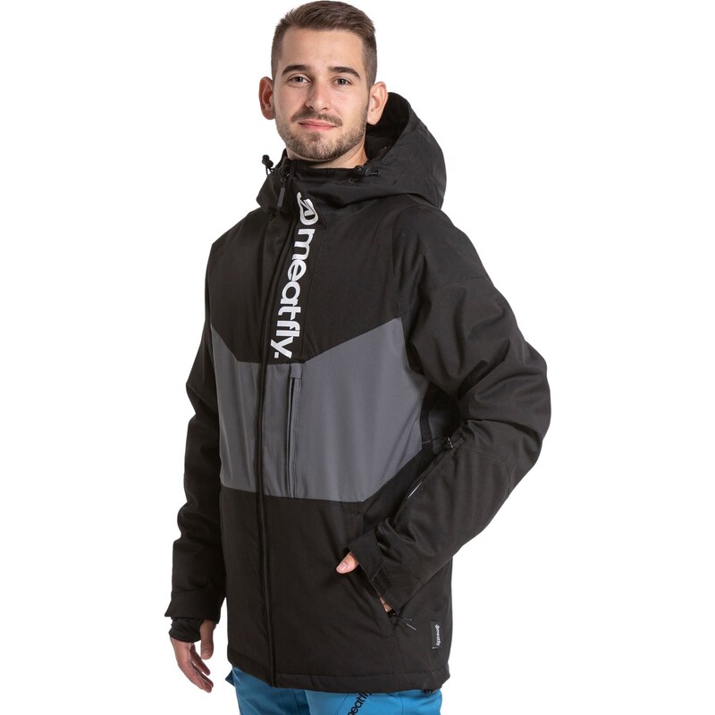 Meatfly pánská SNB & SKI bunda Hoax Premium Dark Grey/Black | Šedá