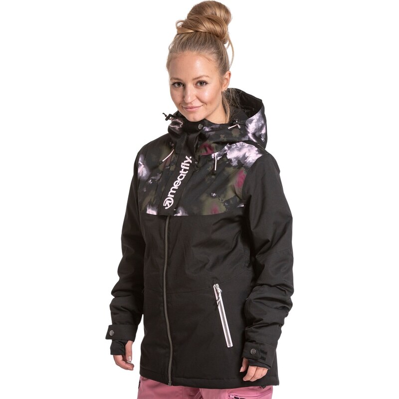 Meatfly dámská SNB & SKI bunda Kirsten Premium Storm Camo Pink/Black | Černá