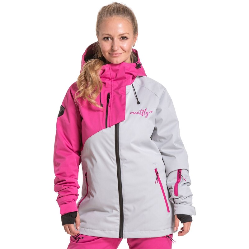 Meatfly dámská SNB & SKI bunda Deborah Premium Berry Pink | Růžová