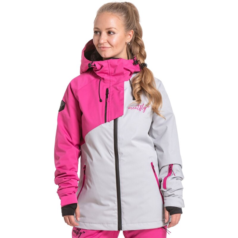 Meatfly dámská SNB & SKI bunda Deborah Premium Berry Pink | Růžová