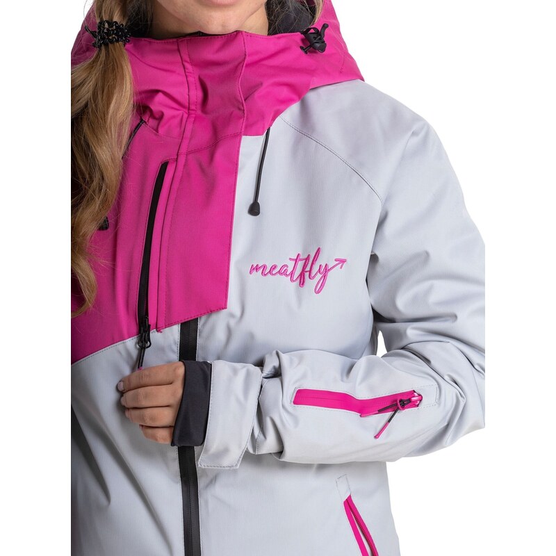 Meatfly dámská SNB & SKI bunda Deborah Premium Berry Pink | Růžová