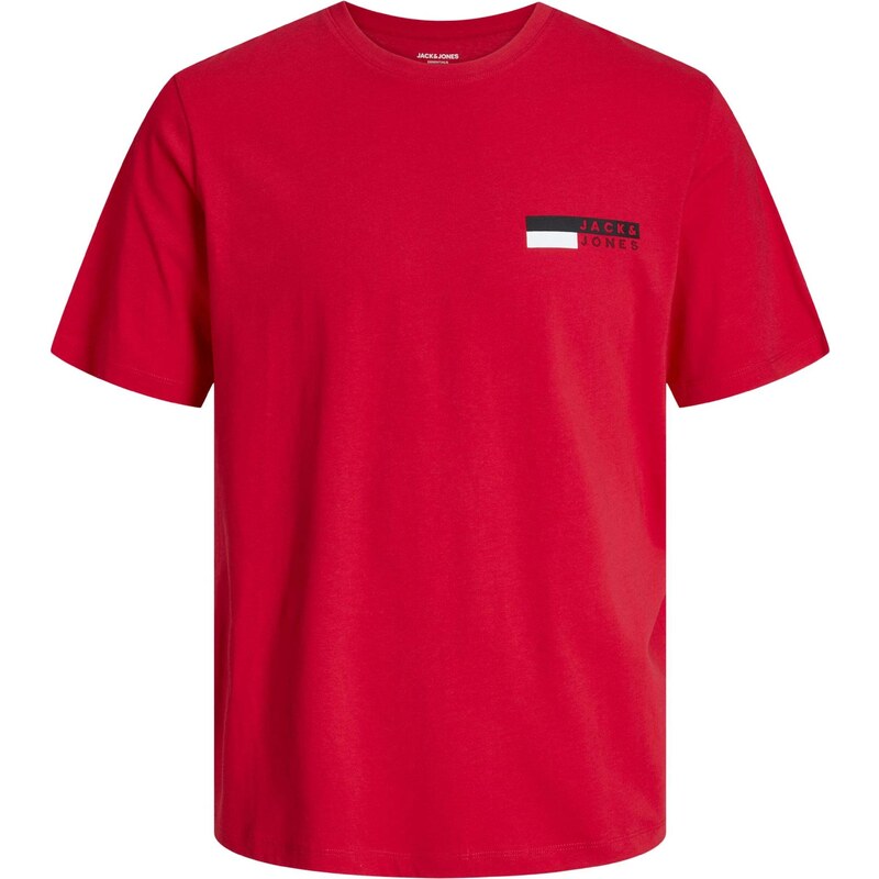 JACK & JONES Tričko červená / černá / bílá