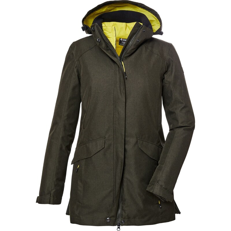 KILLTEC Outdoorová bunda žlutá / olivová 109590650