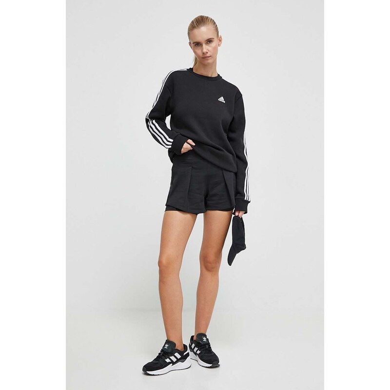 Mikina adidas dámská, černá barva, vzorovaná, HZ5744