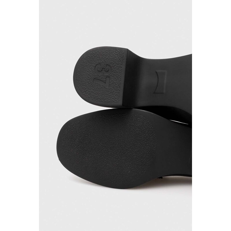 Kožené mokasíny Camper TWS dámské, černá barva, na plochém podpatku, K201075.004