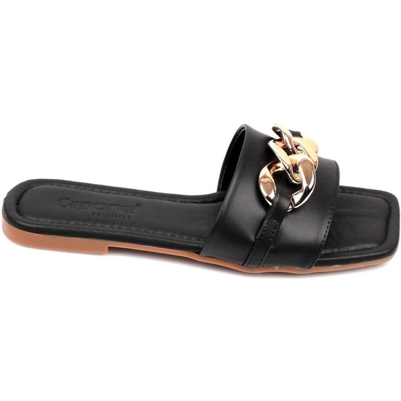 Capone Outfitters Capone Black Women's Slippers with Chain