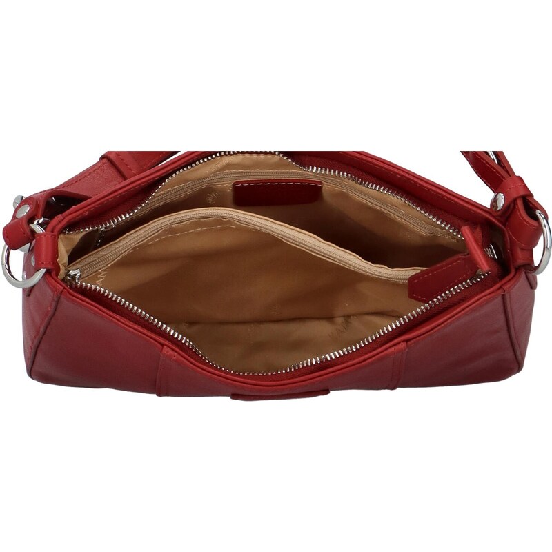Dámská kožená kabelka přes rameno červená - Katana Lavana červená