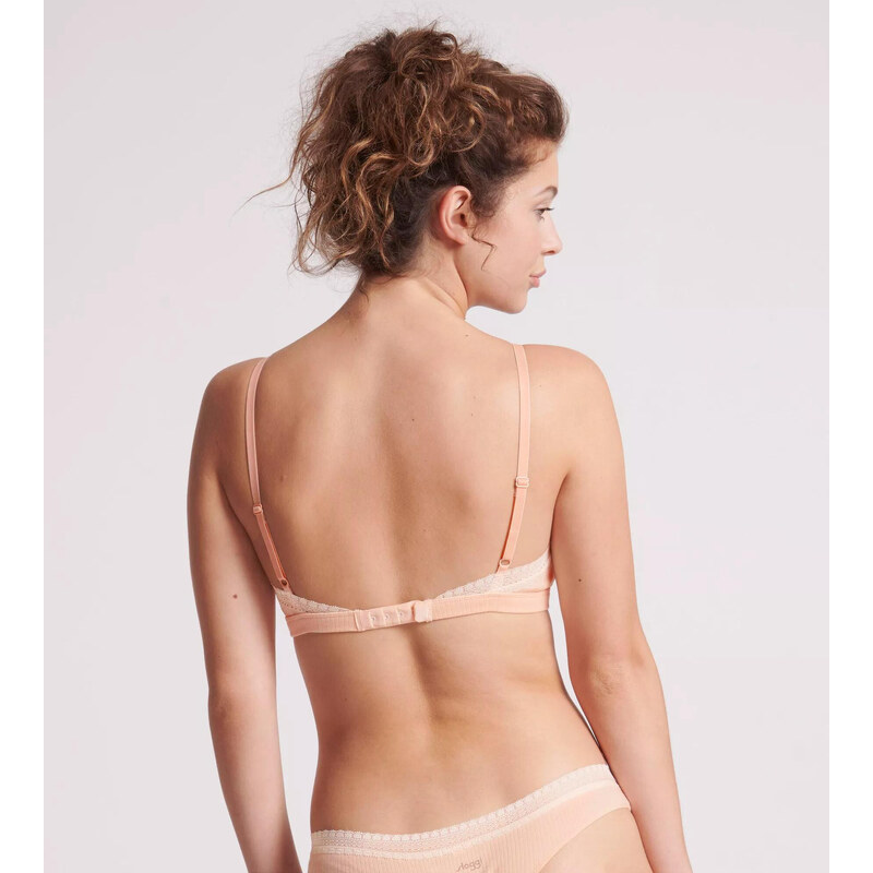 Dámská podprsenka GO Ribbed Bralette - ORANGE - sv. oranžová 00BG - SLOGGI