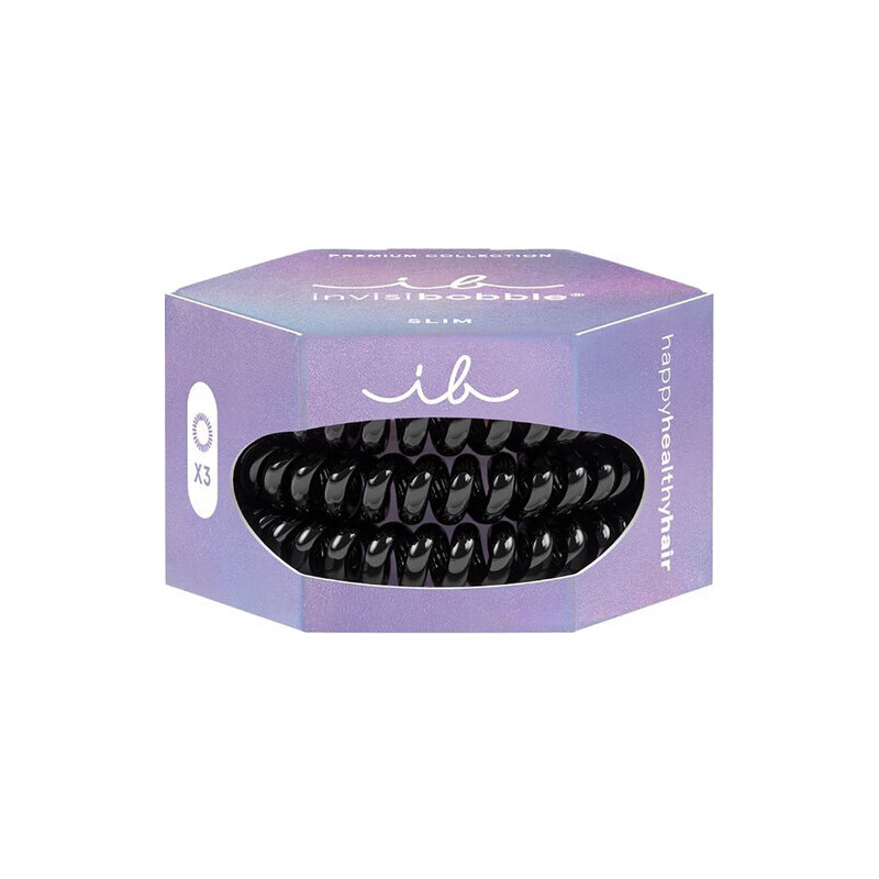 Invisibobble Premium Slim 3 ks, True Black