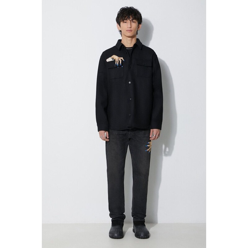 Košilová bunda Undercover Shirt Blouse černá barva, UC2C4404