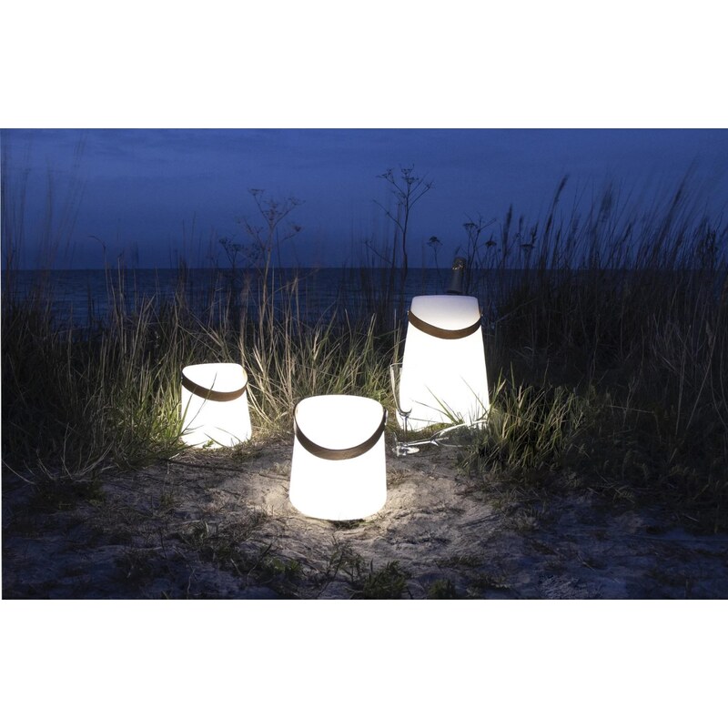 Nordic Living Bílá plastová LED lampa Prinston 21 cm
