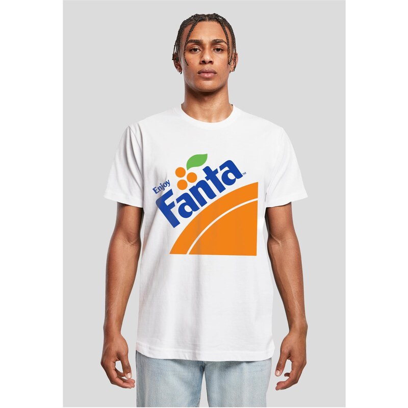 Merchcode Pánské tričko s logem Fanta bílé