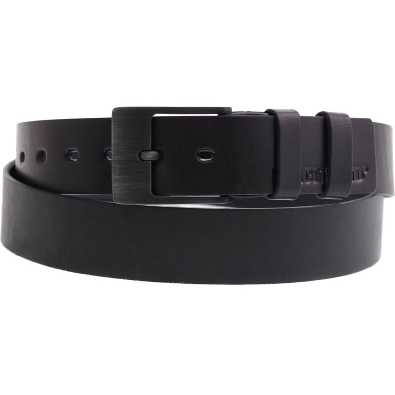 Kožený opasek Black Hand 004-98 černý 87288440