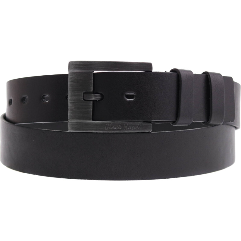 Kožený opasek Black Hand 066-98 černý 87288442