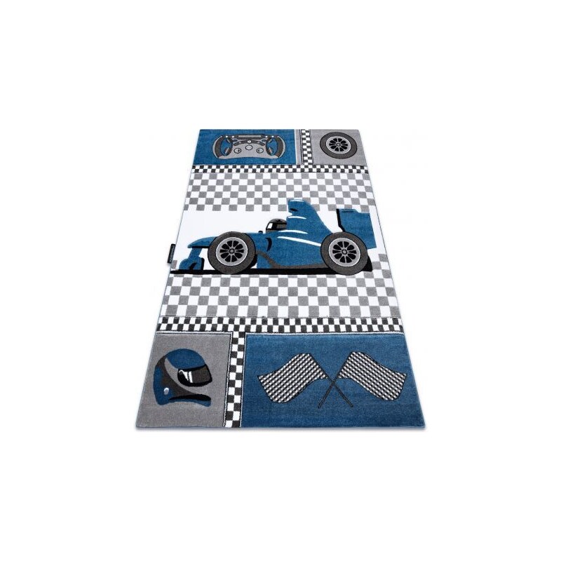 Dywany Luszczow Kusový koberec PETIT ZÁVODY FORMULE 1 AUTO, modrý