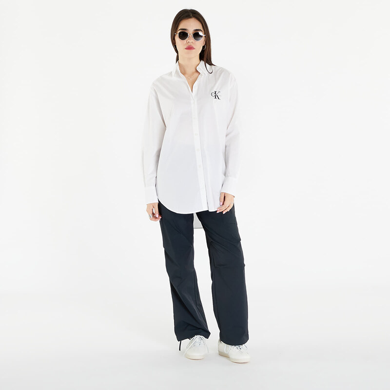 Dámská košile Calvin Klein Jeans Loose Monologo Shirt White