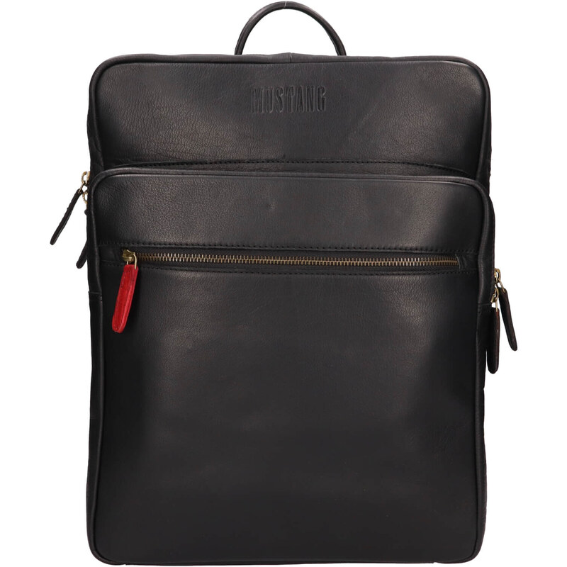 Kožený batoh na notebook Mustang Sevila - černá