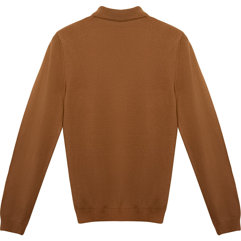 Trendyol Camel Slim Fit Polo Neck Knitwear Sweater