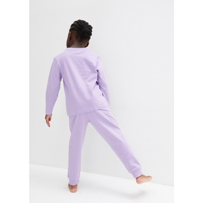 bonprix Dívčí pyžamo (4dílná souprava) Fialová
