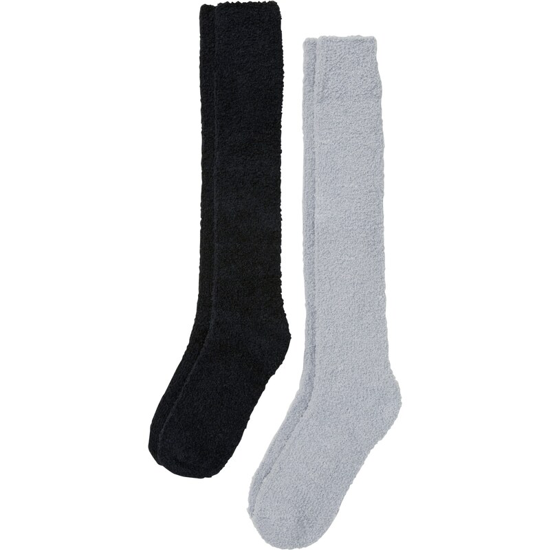 bonprix Dlouhé měkoučké ponožky (2 páry) Šedá
