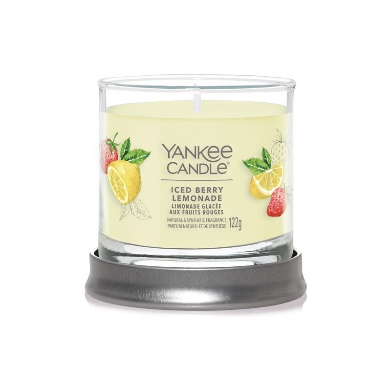 Yankee Candle vonná svíčka Signature Tumbler ve skle malá Iced Berry Lemonade 122 g