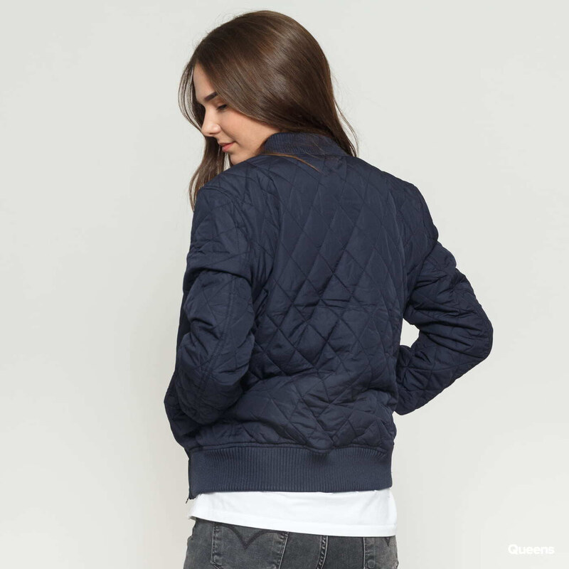 Dámská bunda bomber Urban Classics Ladies Diamond Quilt Nylon Jacket Navy