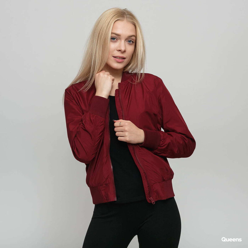 Dámská bunda bomber Urban Classics Ladies Light Bomber Jacket Wine