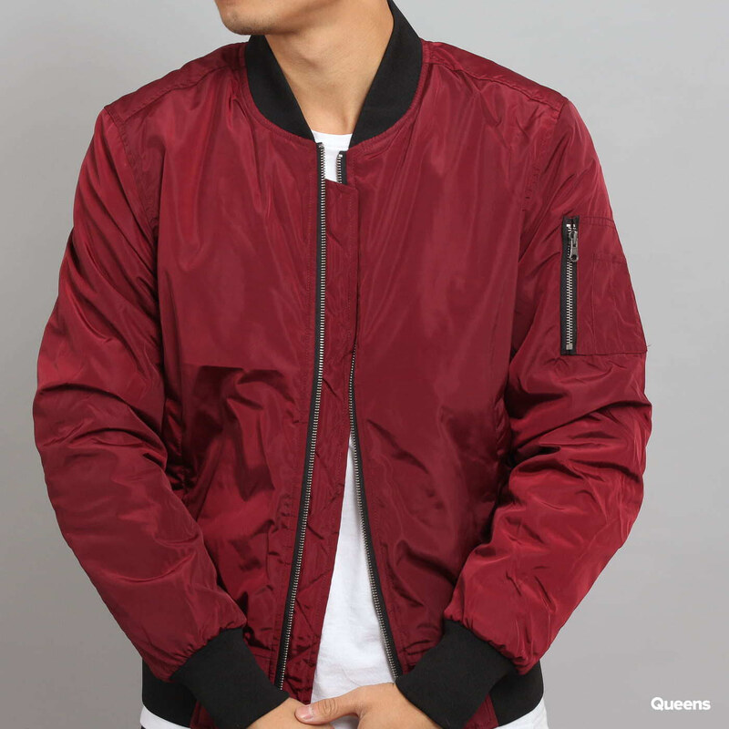 Pánský bomber Urban Classics 2-Tone Bomber Jacket burgundy