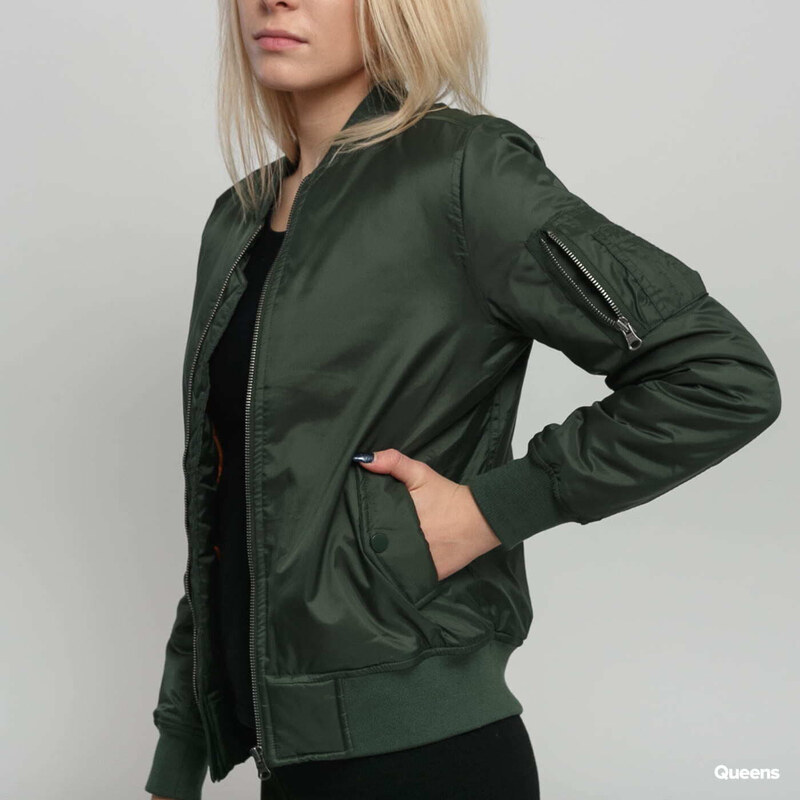 Dámská bunda bomber Urban Classics Ladies Basic Bomber Jacket Green