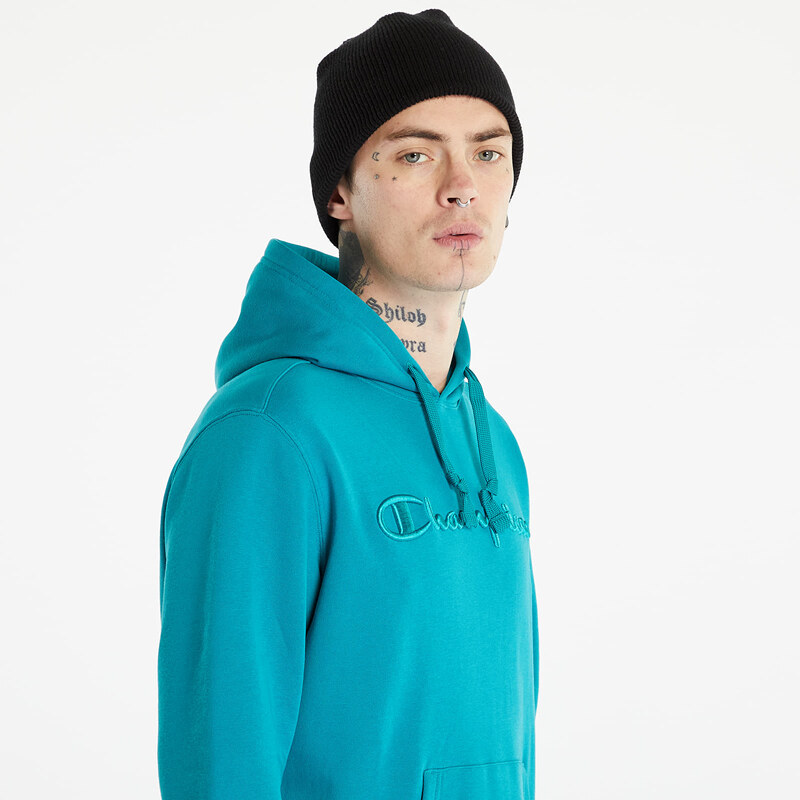 Pánská mikina Champion Hooded Sweatshirt Tyrquoise