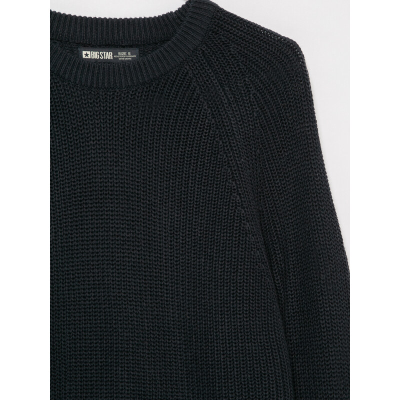 Big Star Man's Sweater 161027 Navy Blue Wool-403