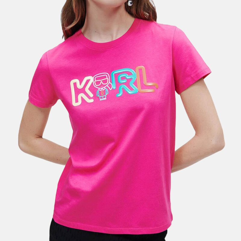 Dámské růžové triko Karl Lagerfeld 55513