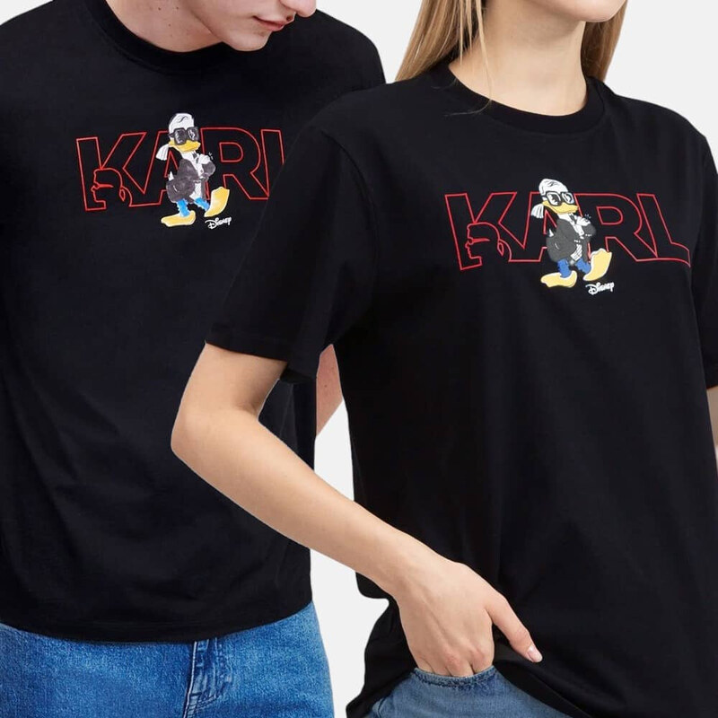 Unisex černé triko Karl Lagerfeld - Disney 55605 114631579