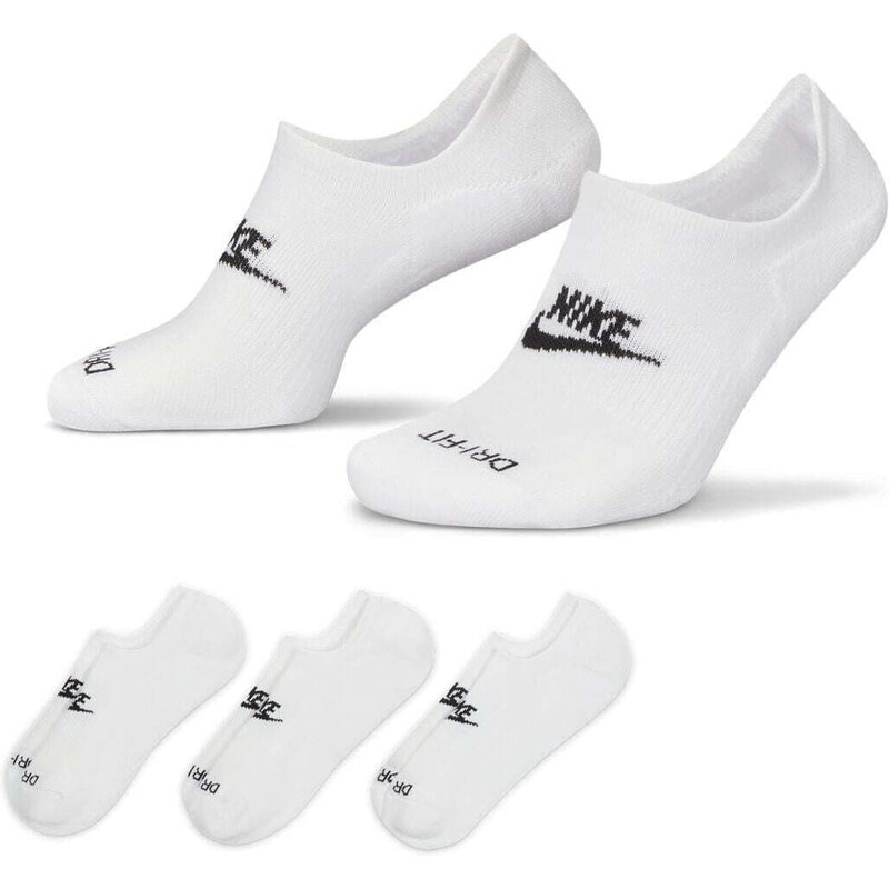 Pánské ponožky Nike Everyday Plus Cushioned Footie Socks White/ Black