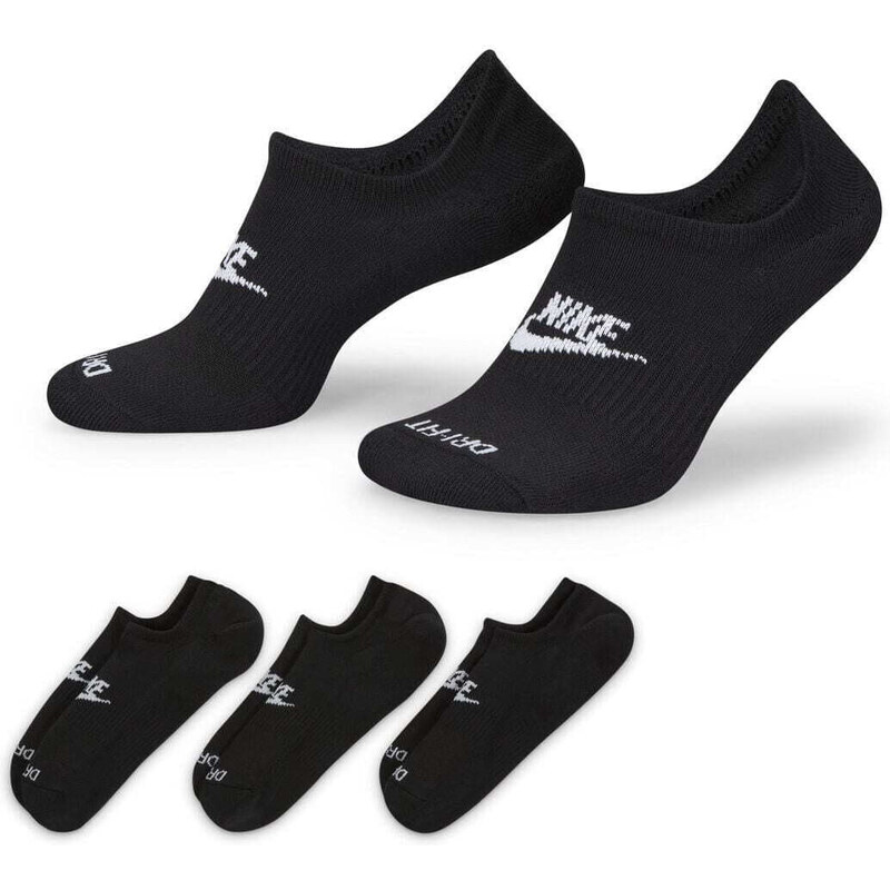 Pánské ponožky Nike Everyday Plus Cushioned Footie Socks Black/ White