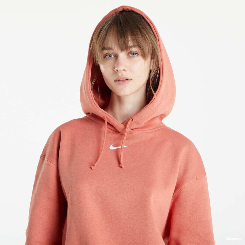 Dámská mikina Nike Sportswear Collection Essentials Oversized Fleece Hoodie Red