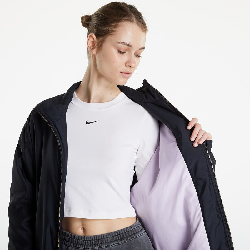 Pánský bomber Nike Solo Swoosh Satin Bomber Jacket Black