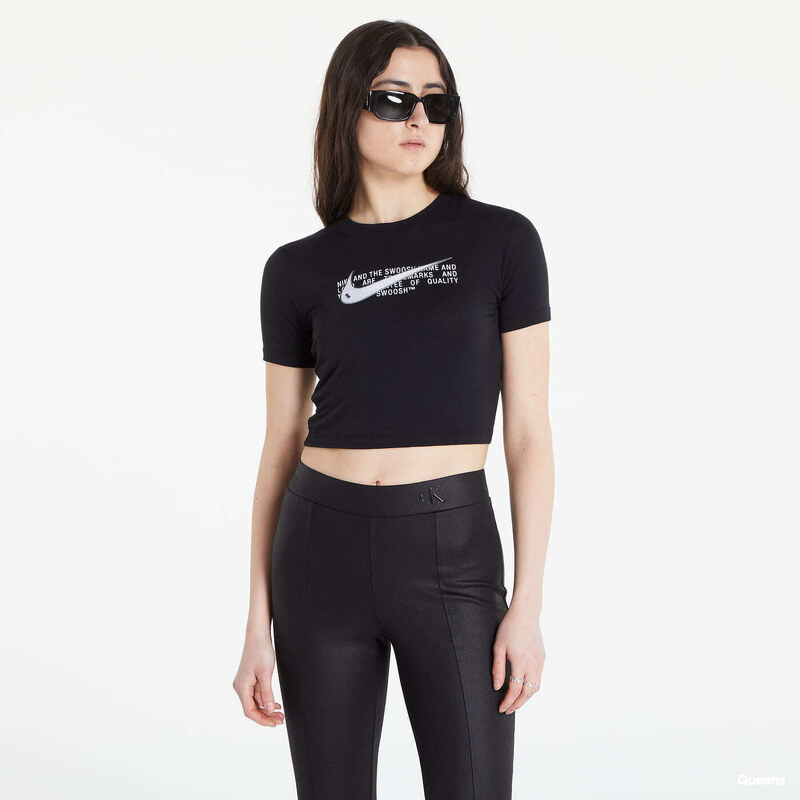 Dámské tričko Nike NSW Oversized Slim Crop Tee Black