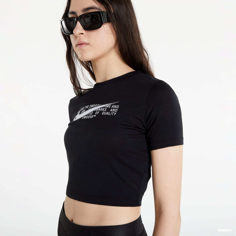 Dámské tričko Nike NSW Oversized Slim Crop Tee Black