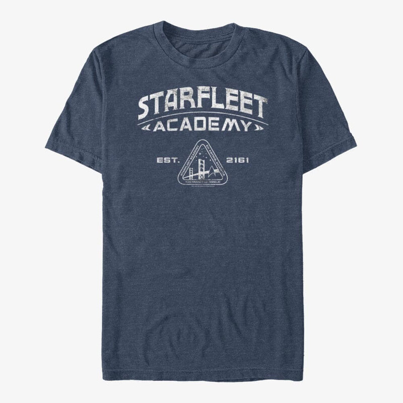 Pánské tričko Merch Paramount Star Trek - Starfleet Academics Unisex T-Shirt Vintage Heather Navy