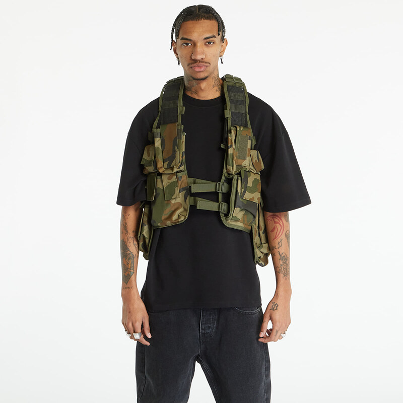 Pánská vesta Urban Classics Tactical Vest Camo Green