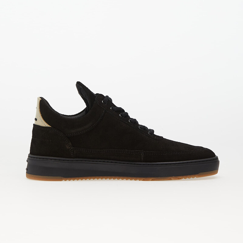 Filling Pieces Low Top Ripple Suede Black